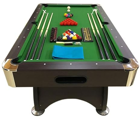 TAVOLO DA BILIARDO + ACCESSORI PER CARAMBOLA - SNOOKER VERDE billiard table 7FT 7 piedi - Misure di gioco 188 cm x 96 cm