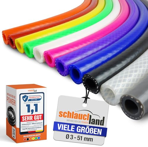 1m UNIVERSAL-SCHLAUCH VARIO SILIKON ID-Ø 14mm blau 200°C | METERWARE | Lebensmittelschlauch FDA Druck-Luft Silikon-Schlauch Kompressor Pumpe LLK Heisswasser Dampf verstärkt Gummi flexibel