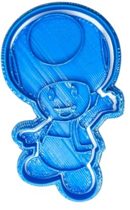 Cuticuter Toad Mario Bros Cortador de Galletas, Plástico, Azul, 8x7x1.5 cm
