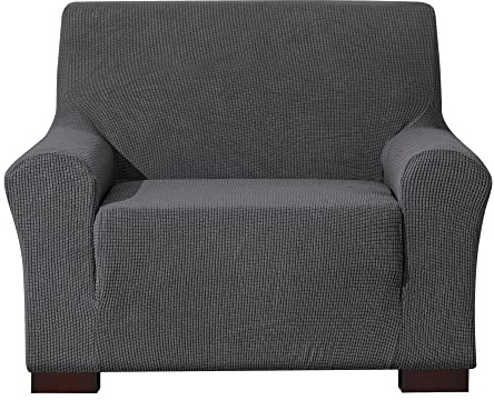 EBETA Sofabezug Elastisch Sofaüberwurfe, Sofahussen komplett Sofaschoner Hussen für Sofa, Couch, Sessel 1 Sitzer (Grau, 85-115 cm)