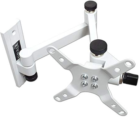 Drall Monitor Soporte de Pared Plateado, Blanco o Negro TFT/LCD/LED TV para PC Televisor de Pantalla Plana 19-31 Pulgadas VESA 75 100 Modelo: L52VA, Color:Blanco