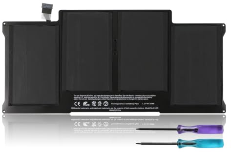 K KYUER A1496 A1405 A1377 Batteria per MacBook Air 13 A1369(Late 2010 Mid 2011) A1466(Mid 2012 2013 Early 2014 2015 2017) MC965LL/A MC966 MD231 MD760 MD761 MJVE2LL/A MJVG2LL/A EMC2559 2632 2925 2469