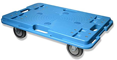 Transportroller Möbelroller ZHAOHUI Möbelhund Roller Rollbrett Polypropylen rutschfest Stumm Universalrad Innen- 150kg Schwerlast, 2 Größen (Color : Blue, Size : 60x40x15cm)