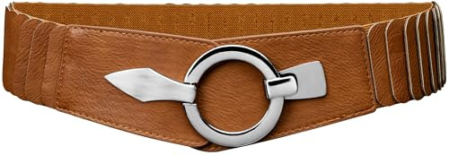 Caspar GU300 Damen elastischer breiter Stretch Taillengürtel