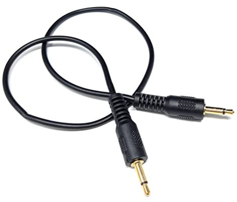 DRUT 50cm short Mono 3.5mm to 3.5mm Mono Jack Plug Male to Male Cable Lead, Gold Connectors 1.6ft
