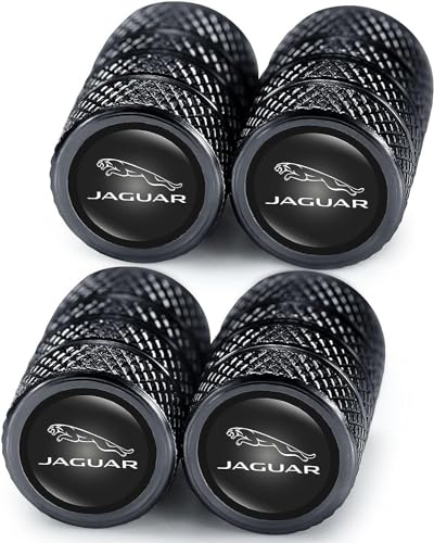 4 Stück Metall Ventilkappen mit Dichtung für Jaguar XE/XEL/XF/XFL/XJ/F-PACE - Stabiler Reifendruck, Autoventil