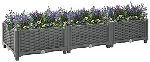 GuyAna Hochbeet 120x40x23 cm Polypropylen Garten Hochbeet Tomaten Regal Biohort