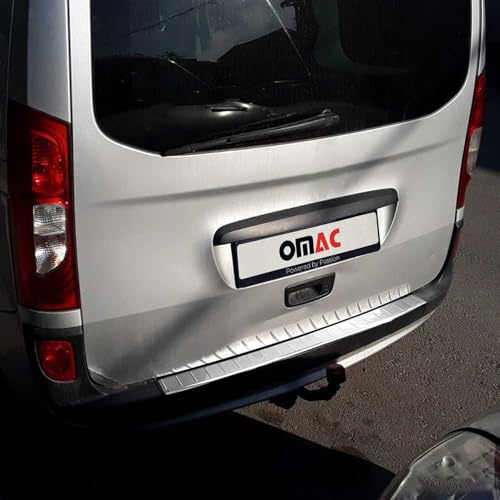 OMAC Protection de Pare-Chocs Arrière pour Renault Kangoo II 2012-2021 Facelift – INOX Finition brossée – Seuil de Coffre sur Mesure – Protection Seuil de Chargement | Protection de pare-chocs, ajustement spécifique au véhicule