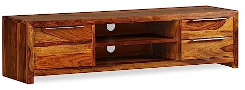 TV möbel Lowboard Sideboard Fernseher TV Table TV Standregal Hi-Fi Standregal TV-Schrank 120 x 30 x 30 cm Massivholz Geeignet für Wohnzimmer Schlafzimmer Wohnung Hotel