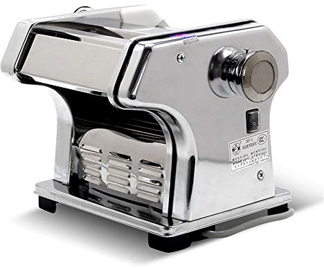 sjdoPulse Professional Pasta Maker Machine 100W 220V Electric Pasta Maker Pasta for Spaghetti Fettuccini Lasagna or Dumpling Skins Fresh Cutter (Color : Silver,