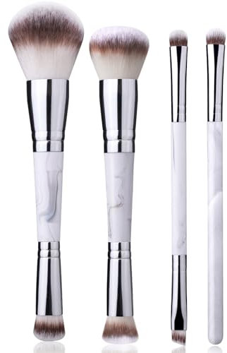 Double Ended Makeup Brush Two-In-One for Creating a Gorgeous, Foundation Brush for Liquid Makeup Brochas Para Maquillaje Patrick Ta Blush Foundation Blush (Grey)