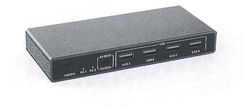 SUIDEK Switch KVM USB 3.0 HDMI, switcher USB e HDMI con 4 porte USB 3.0, per 2 computer che condividono tastiera, mouse, stampante, disco rigido e 1 monitor, supporto 4K@60Hz con 2 cavi USB