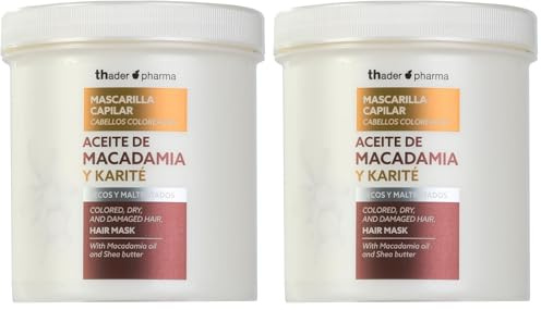 Thader Th Pharma Macadamia/Beurre de Karité Masque Capillaire 700 ml (Lot de 2)