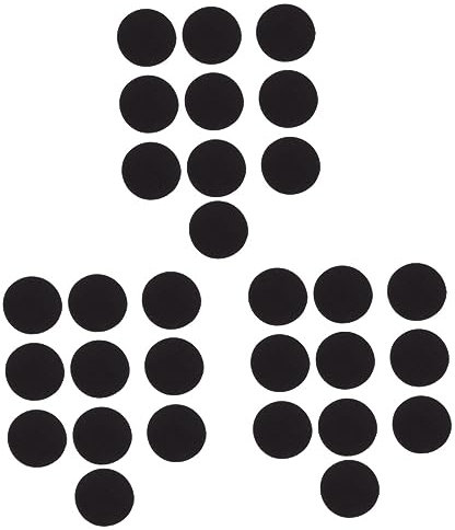 SHINEOFI 60 Sätze Klettband Bodenmarkierungen Selbstklebend Schwarzes Klebeband Hakenband Klebebandstreifen Aufkleber Entfernbares Runde Teppiche Montageband Antihaftband Black