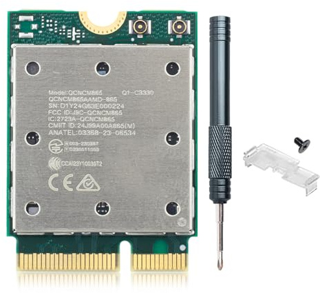 WiFi 7 QCNCM865 M.2 Key E WiFi Card BT5.3 Tri-Band Network Card 5800Mbps M.2 Wireless Adapter for AMD Motherboards Win 11 Only