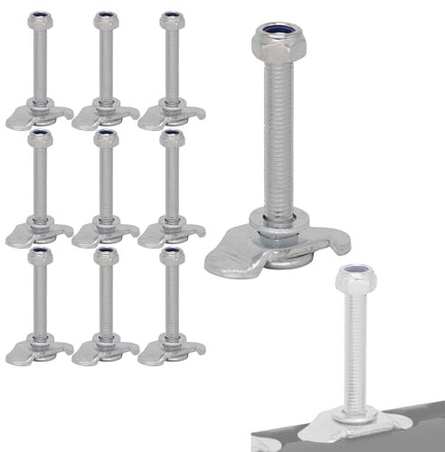 10x Airline Schraubfitting M8x50 mit Mutter Spannbereich 45mm Airlineschiene Airlineverschraubung