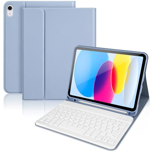 Funda Teclado para iPad 11.ª Gen (A16) / 10.ª Generación (11/10.9 Pulgadas) 2025/2022, Teclado con Touchpad, Iluminación, [Español] Magnético Desmontable Bluetooth Teclado (Color)