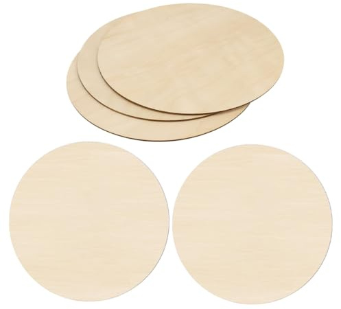 HOODANCOS 5pcs Unfinished Wood Rounds Round Discs for Boys and Girls Wood Craft Graffiti Board Projects