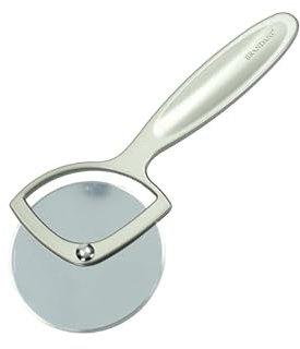 Utensile Cucina Rotella Tagliapizza Elegance 51387 Brandani Champagne Satinato Lega di Zinco 18x7,5cm