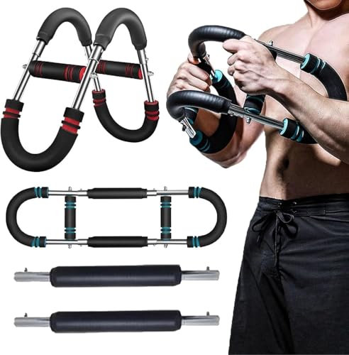 Sake Twister Arm Trainer, Twister Arm Exerciser Adjustable Chest Expander Portable Power Twister Bar Muscular Strength Enhancer Thigh Master Trainer Men Upper Body Strength at Home Fitness Equipment(R