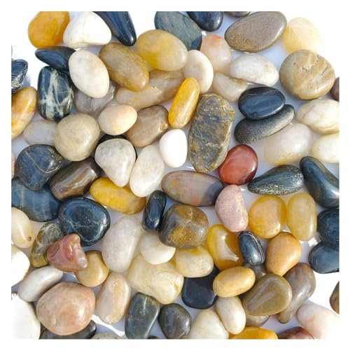 LSYHHXC Decorative Pebbles 500g Aquarium Gravel River Rock Fish Tank Sand Polished Stone Decorative Small Decorative Pebbles Landscaping Vase(1-3cm)