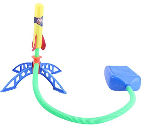 TOYANDONA Pedal Rocket Toy Wind-powered Outdoor Rockets Toy for Boys and Girls Foot Launcher Random Colors for Backyard Play and Ship Launching Fun