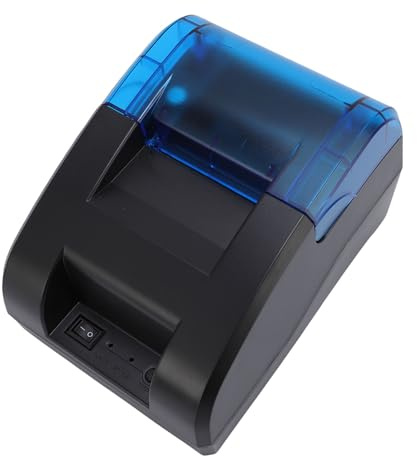 MENDUNER Thermal POS Drucker, 58 mm USB Bluetooth Quittungsdrucker Hochgeschwindigkeitsdruck, Tragbarer Restaurantküchendrucker für Android für Sieg (Black)