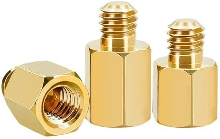 HEXHUASR Großhandel Messing Hex Motherboard Standoff Männlich zu Weiblich Board Rack Stud Abstand Schraube Metrisches Gewinde Abstandsbolzen M2M2.5M3M4M5M6(22mm(50Pcs),M2.5 (Thread 6mm))
