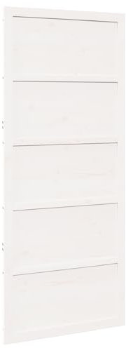 vidaXL Porta a Libro Bianca 100 x 208cm in Legno Massiccio di Pino Resistente per Interni Assemblaggio Richiesto Texture Liscia Contemporanea per Soggiorno Camera da Letto Residenziale Ingresso Elega