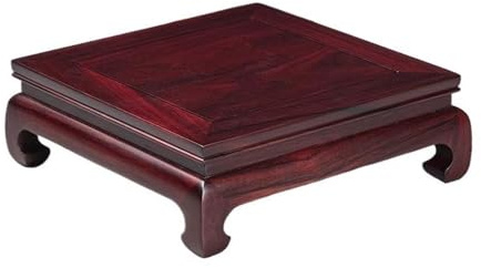 Supporto per vasi da fiori quadrati in legno di sequoia - Base per bonsai e supporto per teiera per piccoli vasi. Elegante decorazione per la casa. Robusto porta piante ideale per giardini i