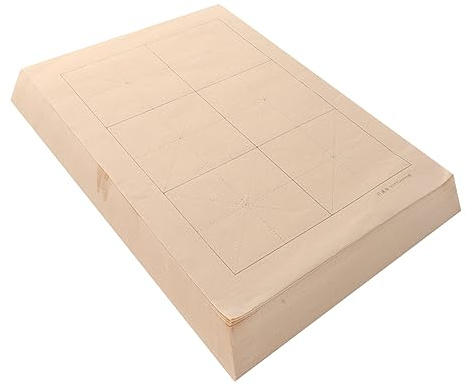 Papier de Calligraphie Chinoise en Papier de Riz, 100 Feuilles Beige | Feuilles pour Écriture et Calligraphie, Respirabilité, Adapté à L’encre, Format D’entraînement