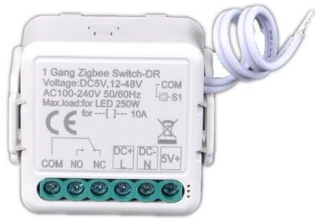 Relè ZigBee Smart contatto secco, 12/24V CC&100-240V CA, per Alexa | Contatto Secco, DC 12/24V AC 100-240V, Compatibile con Alexa Google