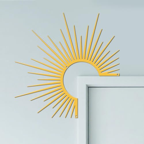 CUTHOLLOW Metal Decoración Marco Puerta, Rayos de Luz Adorno de Entrada, Arte Creativo para Marcos de Puertas, Decoracion Pared para Habitación Infantil, Puerta de Entrada, Baño, Dormitorio