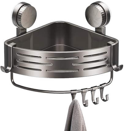 Shower Suction Shelf - Toilet Shower Suction Triangle Basket,Organizer Space Saving for Toilet Bathtub Sink Kitchen Bathroom Restroom Dorm Laundry Room Shampoo Apartment