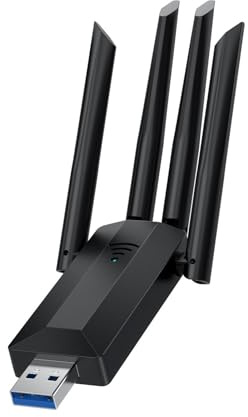YIXANNX Disfrute de Internet de Velocidad con Tarjeta Red Plug and Play No se Necesitan configuraciones Adaptador USB WiFi ABS Antena WiFi USB