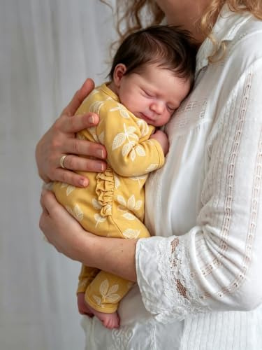 Zero pam Reborn Baby Puppen Lebensecht-48CM Baby Junge Mit Haaren | Babypuppen Wie Echt mit Zubehör, Lebensechte Babypuppen, Baby Junge, Reborn Puppen Lebensecht Puppe Ab 3 Jahre Mädchen