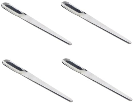Alipis Minicucharas Para Espresso y Postre 4 Piezas Acero Inoxidable Mango Pulido Antideslizante Uso Doméstico Cafetería Cocina