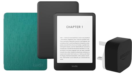 Kindle Paperwhite 16 GB Ohne Werbung Mit jade transparenter Hülle und 9-W-Netzteil