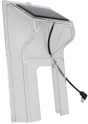CHICIRIS Housse de Protection contre la Pluie pour Sonnette avec Chargeur de Panneau Solaire, Housse de Protection de Sonnette de Porte en ABS Transparent pour Utilisation en Extérieur, Conception