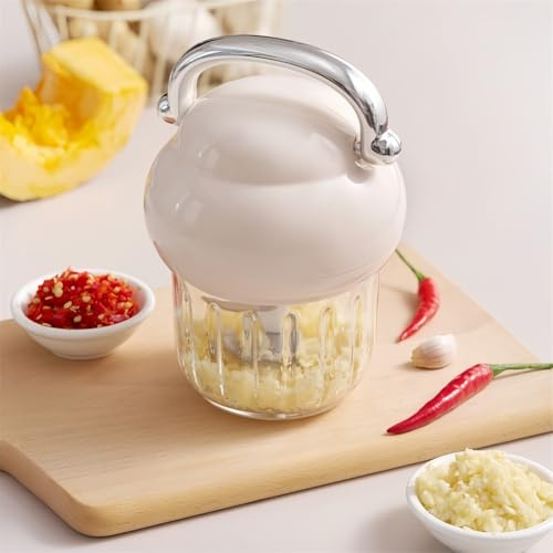 FUBESK Tritatutto elettrico per aglio da 350 ml, ricaricabile, per carne di peperoncino e frutta, con ricarica USB, dispositivo portatile da cucina per il campeggio