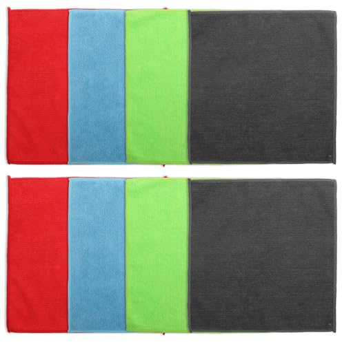 ASAKKURA 24Pcs Multi-Use Microfiber Cleaning Cloths Set, Highly Absorbent Car Drying Towels and Reusable Dish Rags, Lintless Kitchen Towels for Household and Vehicle Care