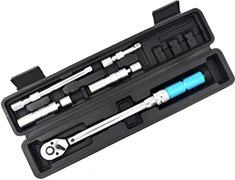Dioche Kit de 5 Clés Dynamométriques à de 3/8 Pouces avec étui de Rangement - Jeu de Clés à Cliquet Réglables de 5 à 60 N.m pour la Réparation Automobile et l'assemblage Mécanique