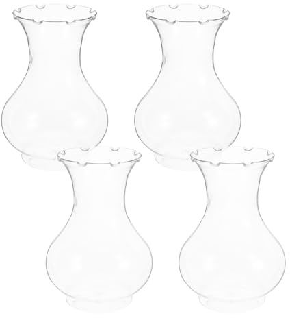 POPETPOP 4pcs Plastic Hyacinth Vases 15cm Small Indoor Plant Propagation Containers for Wedding Table Centerpieces and Home Décor