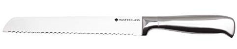MasterClass Cuchillo de pan, Acero inoxidable de lujo, Cuchillo de pan serrado duradero 20cm (8), Pack expositor colgante, Plata