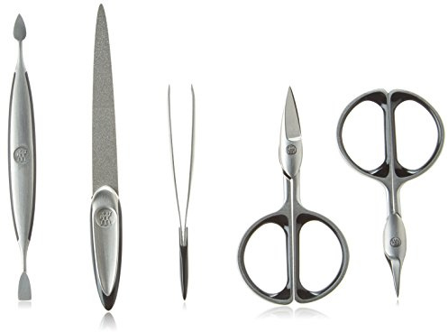 Zwilling TWINOX Maniküre Set 5-teilig Pediküre Pflege Hände Füße Reise Mann Frau Nappaleder Magnetverschluss schwarz 97291-014-0