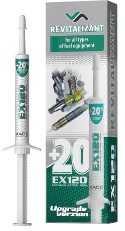 XADO Additiv EX120 mit Revitalizant® für alle Typen von Kraftstoffeinspritzgeräten und –Systemen zur Reparatur und Verschleiß-Schutz