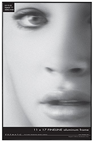 MCS Fineline, 28 x 43 cm, Schwarz 11 x 17 Aluminiumrahmen