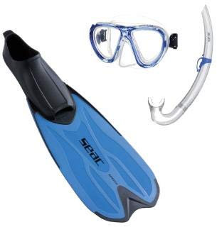 SEAC SUB - 0890059160501A/396 : SEAC SUB - 0890059160501A/396 : Kit flossen Maske tauchrohr SPINTA Mix Farbe BLAU Size 46/47