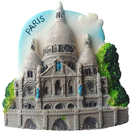 Kühlschrankmagnet mit 3D-Basilique du Sacré Coeur Paris Frankreich, Reise-Souvenir, Geschenk, Heim- und Küchendekoration, Magnetaufkleber, Paris, Kühlschrankmagnet