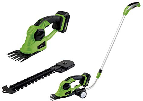 Kit Cortasetos de Mano | Extensible con Ruedas | Batería Li-Iion 18 V | 1200 RPM